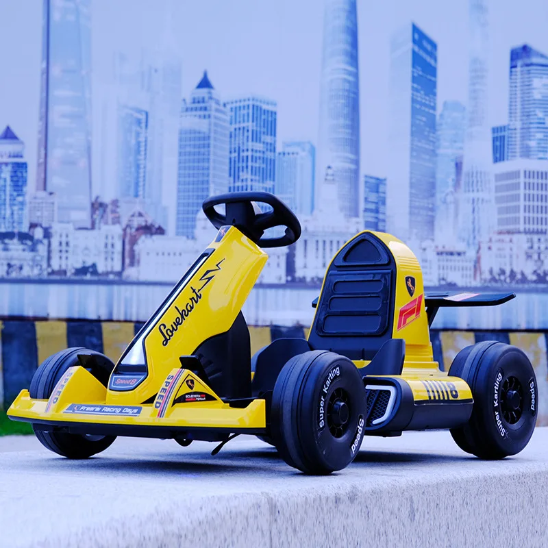 Auto elettriche per bambini JOYLOVE automobili a quattro ruote per bambini macchinine carrozzine auto alla deriva kart per adulti possono sedersi