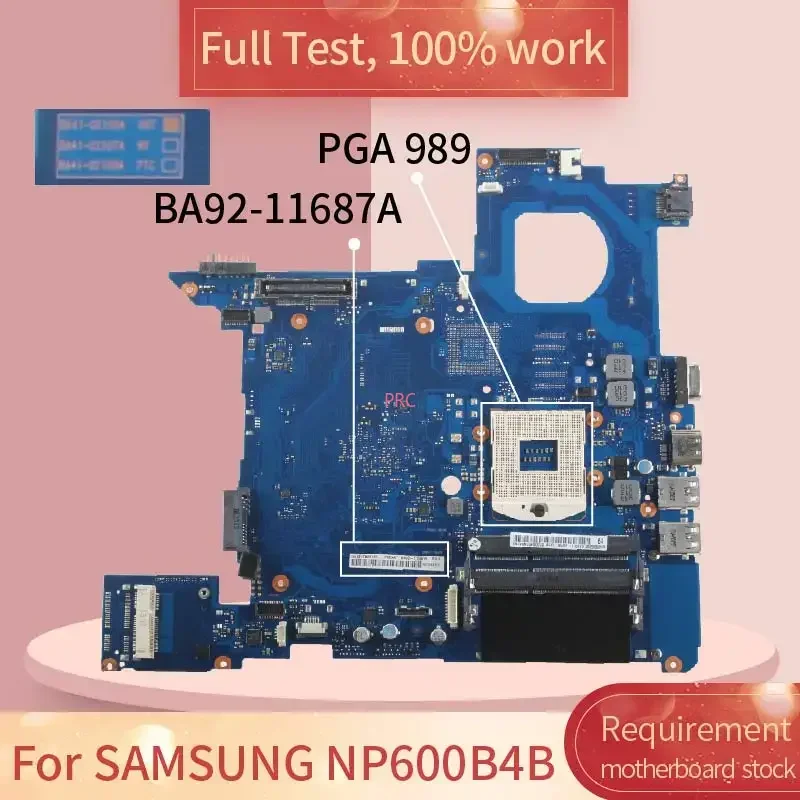 

Материнская плата для ноутбука SAMSUNG NP600B4B BA41-02108A BA41-01611A BA92-11687A BA92-08067A SLJ8A PGA 989, тест материнской платы для ноутбука