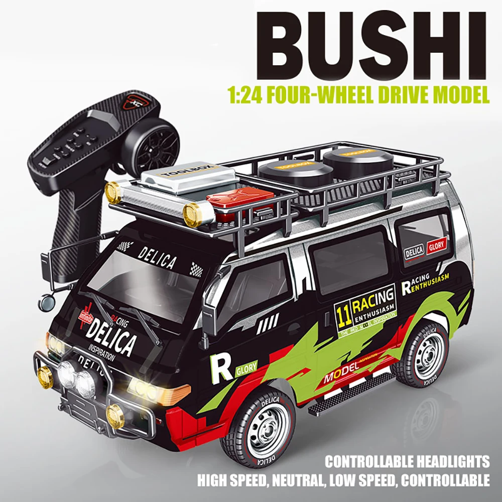 JXC DELICA 4WD Version 1/24 Simulation Electric Model Car Rock