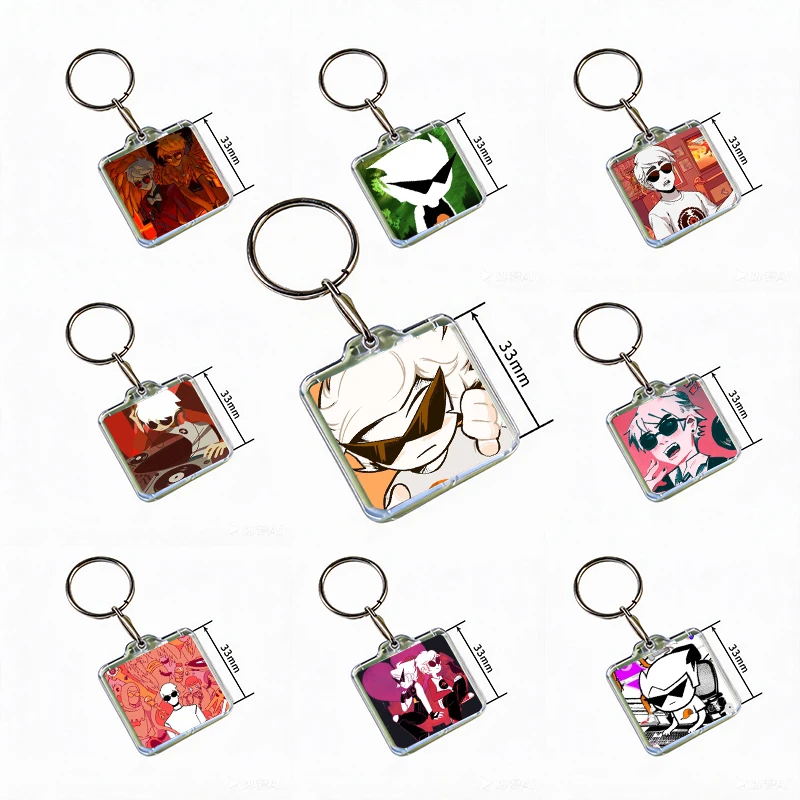H-Homestuck Dave Dirk Strider Acrylic Keychain Handmade Hanging for Clothes Backpack Decoration Accessories Gifts with Friends