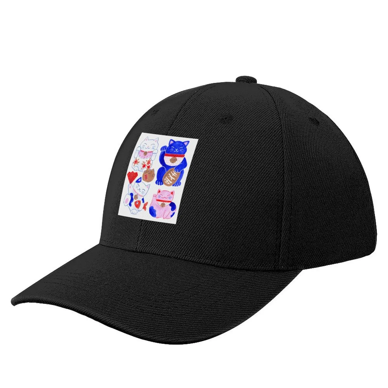 Maneki Neko Cats Baseball Cap Golf Cap Military Tactical Cap Men's Baseball Women's