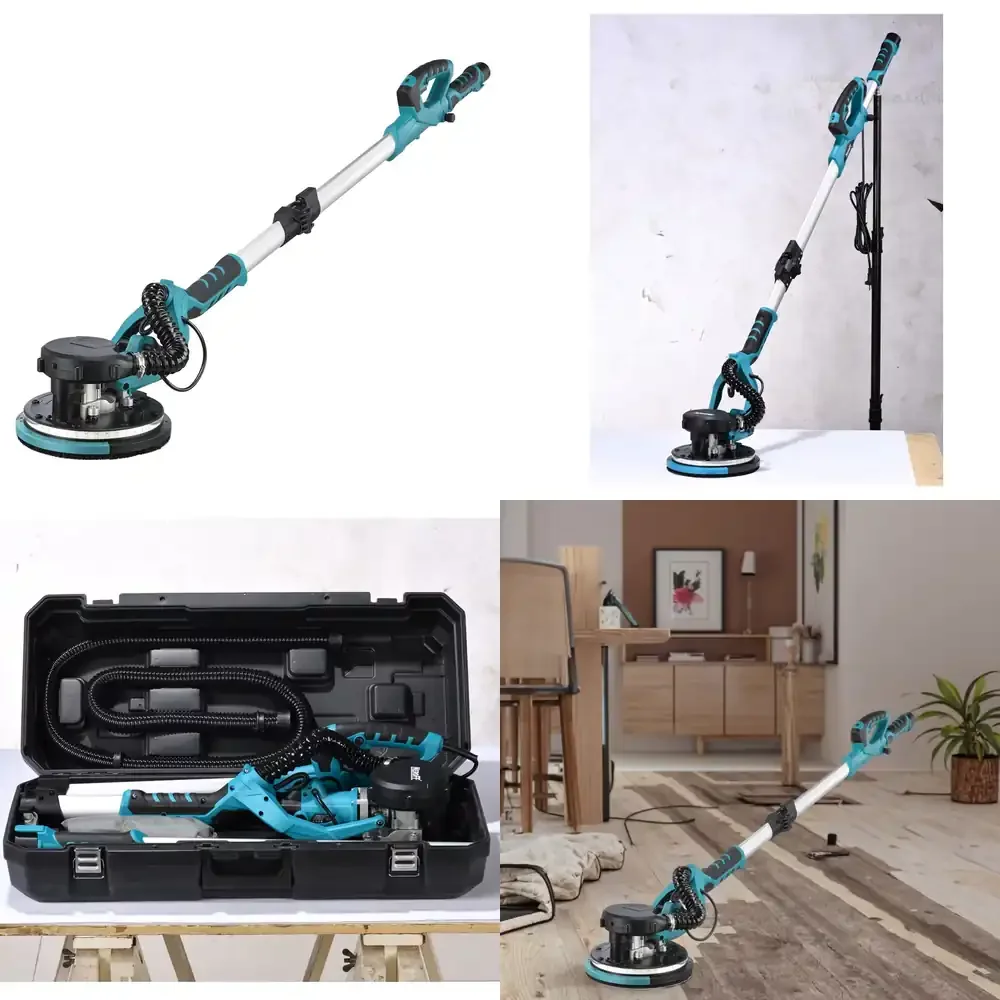 

Fashion 220V DIY Industrial Electric Polishing Sander Home Use Long Pole Foldable Double Lamp Belt Wall Sandpaper Putty Tool