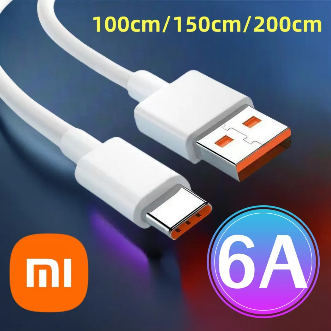 6A Xiaomi Cable 120w Original Turbo Fast Charge Usb Type C Cord for MI 13 12 12t Pro Pad 5 7 Redmi Note 11 12 13 Pro Plus 5G