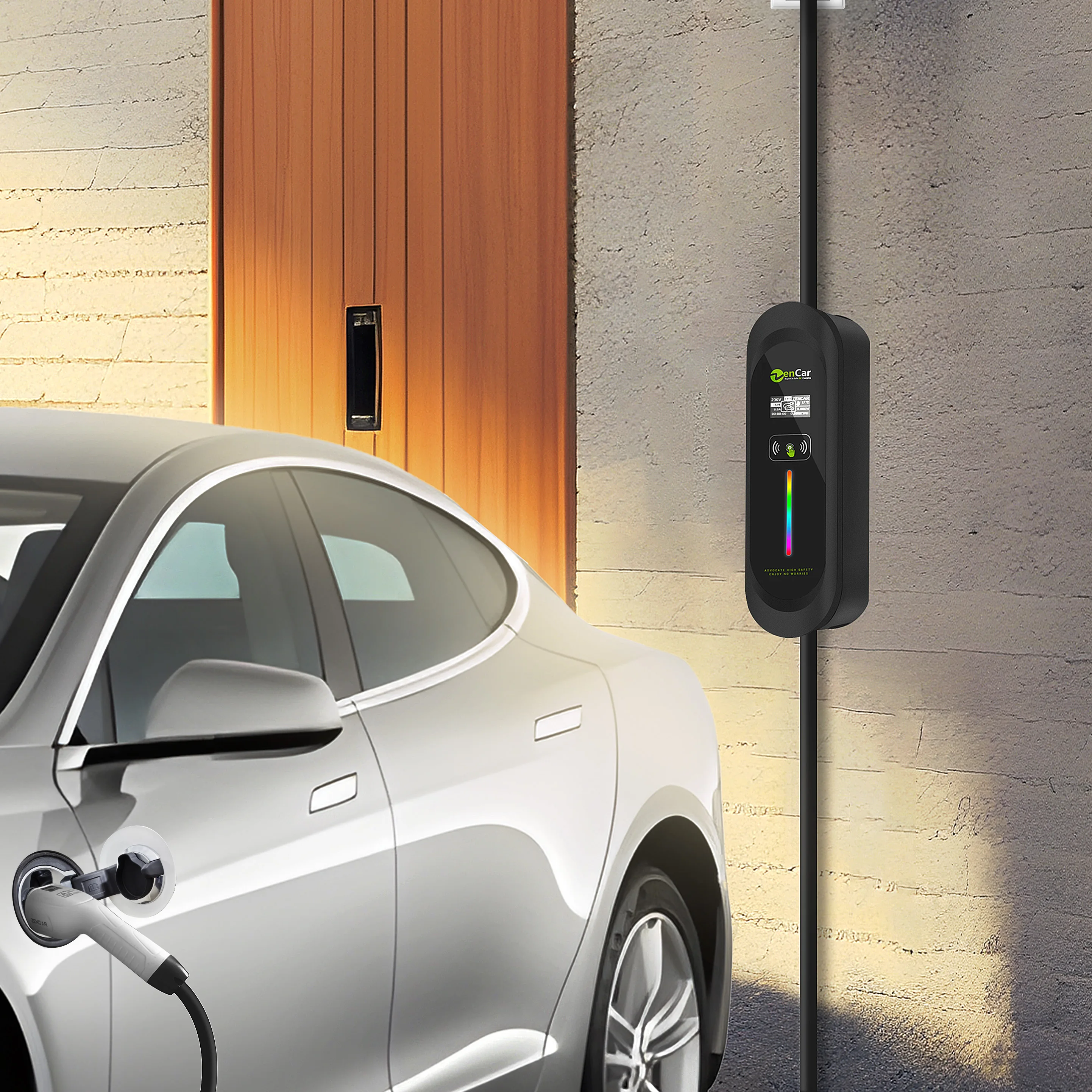 Model-A 32A GBT Portable EV Charger 3phase 22KW Car Chargers with GB/T Plug ZENCAR Home EVSE 10A-32A