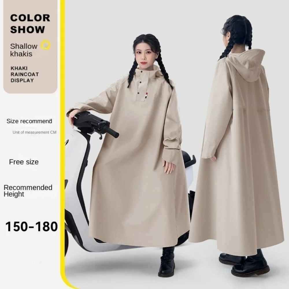 

Foldable Electric Car Rain Coat Full-Body Independent Wide Hat Brim Riding Gear Rain Jacket Non Disposable Thick