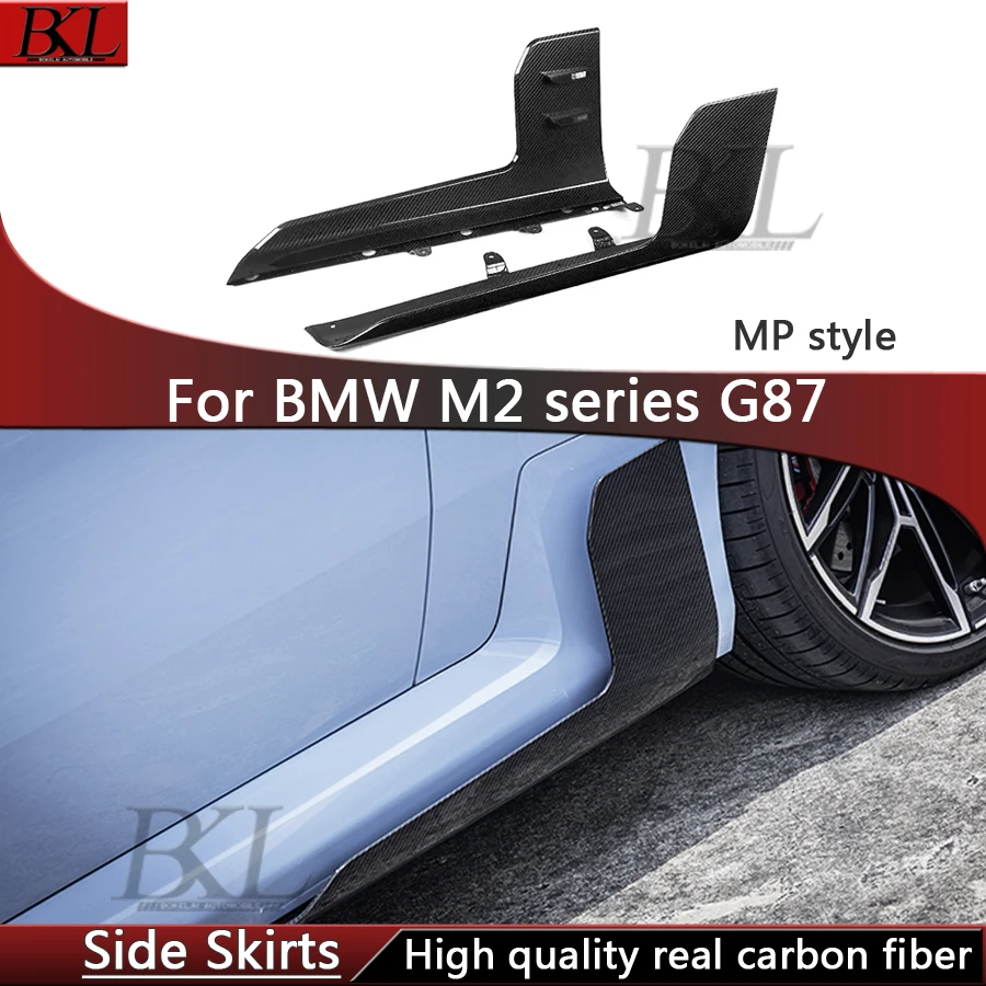 

For BMW G87 M2 Dry Carbon Fiber MP Style Side Skirts Splitters Cupwings Winglets Canards Apron Upgrade body kit