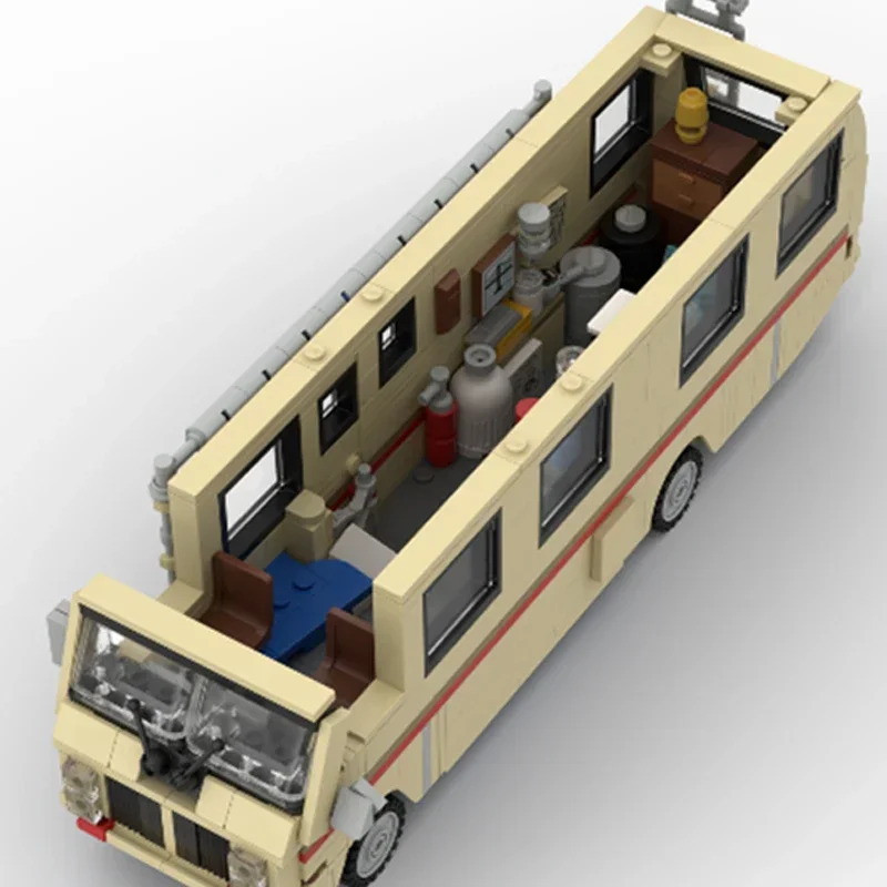 Bloques de construcción modulares para niños, ladrillos Moc técnicos, modelo de coche de película Breaking Bad RV Bus, regalos de bloques, juegos de bricolaje, ensamblaje