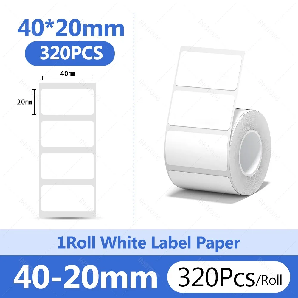 Niimbot B21/B1/B31 Thermisch Label Sticker Papier Rond Wit 20-50mm Breedte Kleding Tag Commodity Prijs Voedsel Zelfklevend