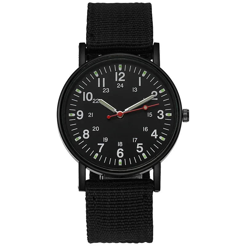 Reloj militar luminoso de nailon Para Hombre, pulsera de cuarzo, deportivo