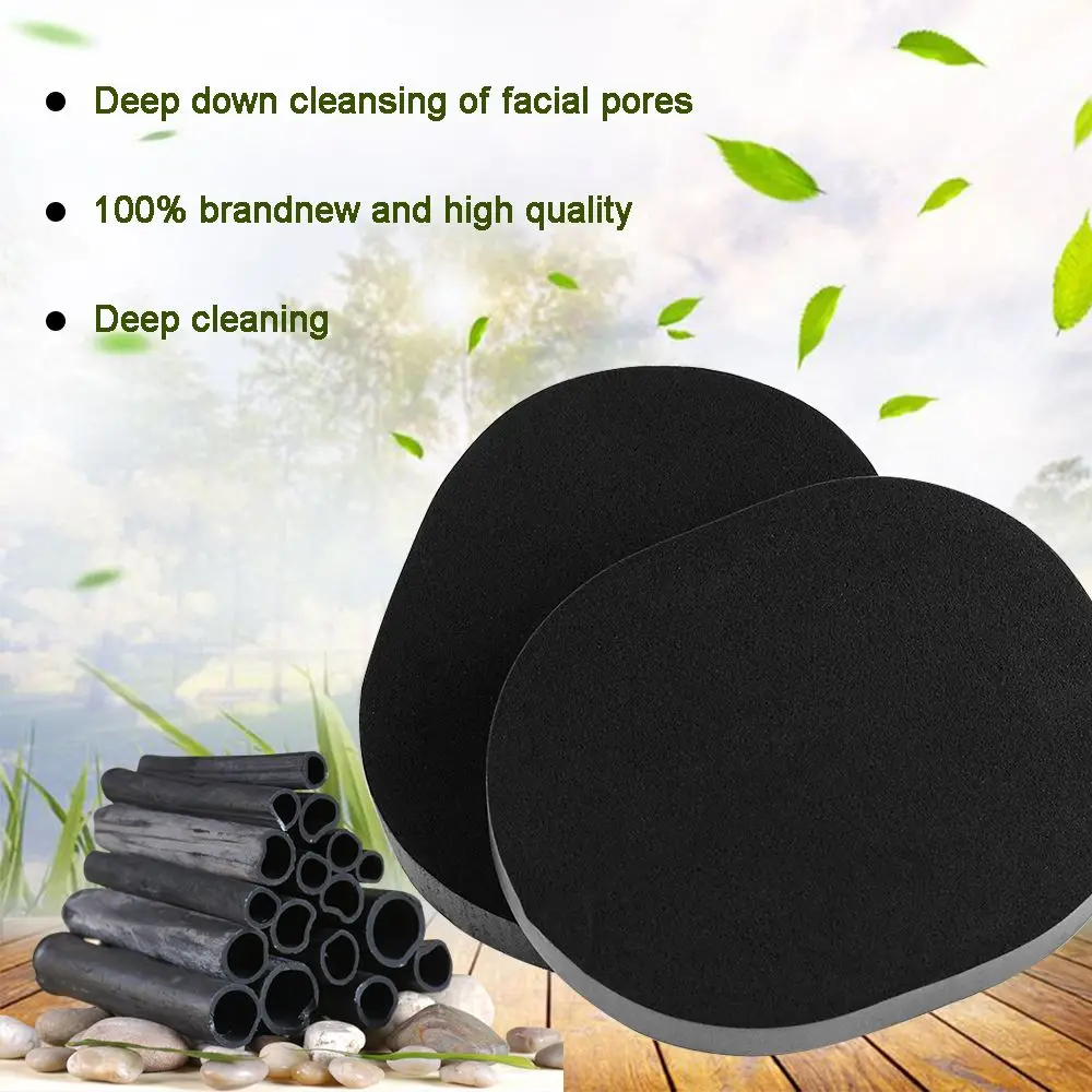 Portable Washing Tools Facial Cosmetic Puff Cleaning Makeup Remover  Bamboo Charcoal