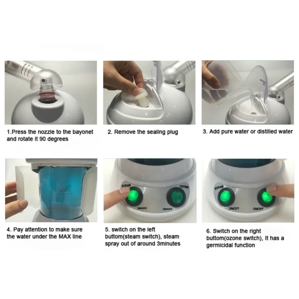 New Steam Relaxation Moisturizing Beauty Health Humidifier Steaming Herbal Vaporizer Facial Steamer Ozone Facial Skincare Spa