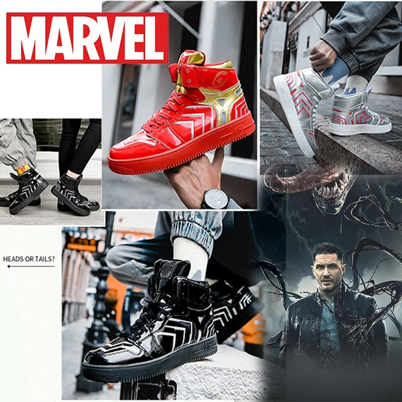 Marvel Spider-Man Shoes Fashion Casual Creative Venom Sneakers Animation quartz coppia centinaia di scarpe da tavola di tendenza abbinate