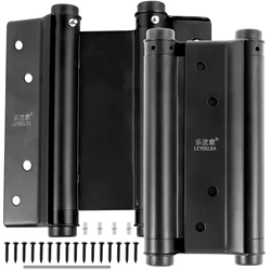 2PCS Double Action Spring Hinge 6 Inch Stainless Steel Swinging Door Hinge Self Closing Double Open Spring Hinge