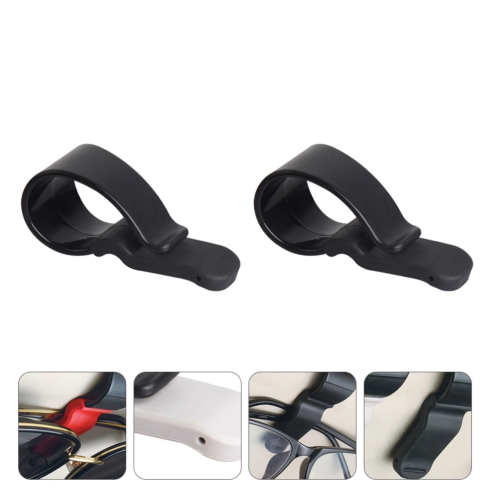 

2 Pcs Visor Glasses Holder Clip for Sunglasses Auto Accessories Small Size Lasting Non Scratch Firmly Fixed Easy