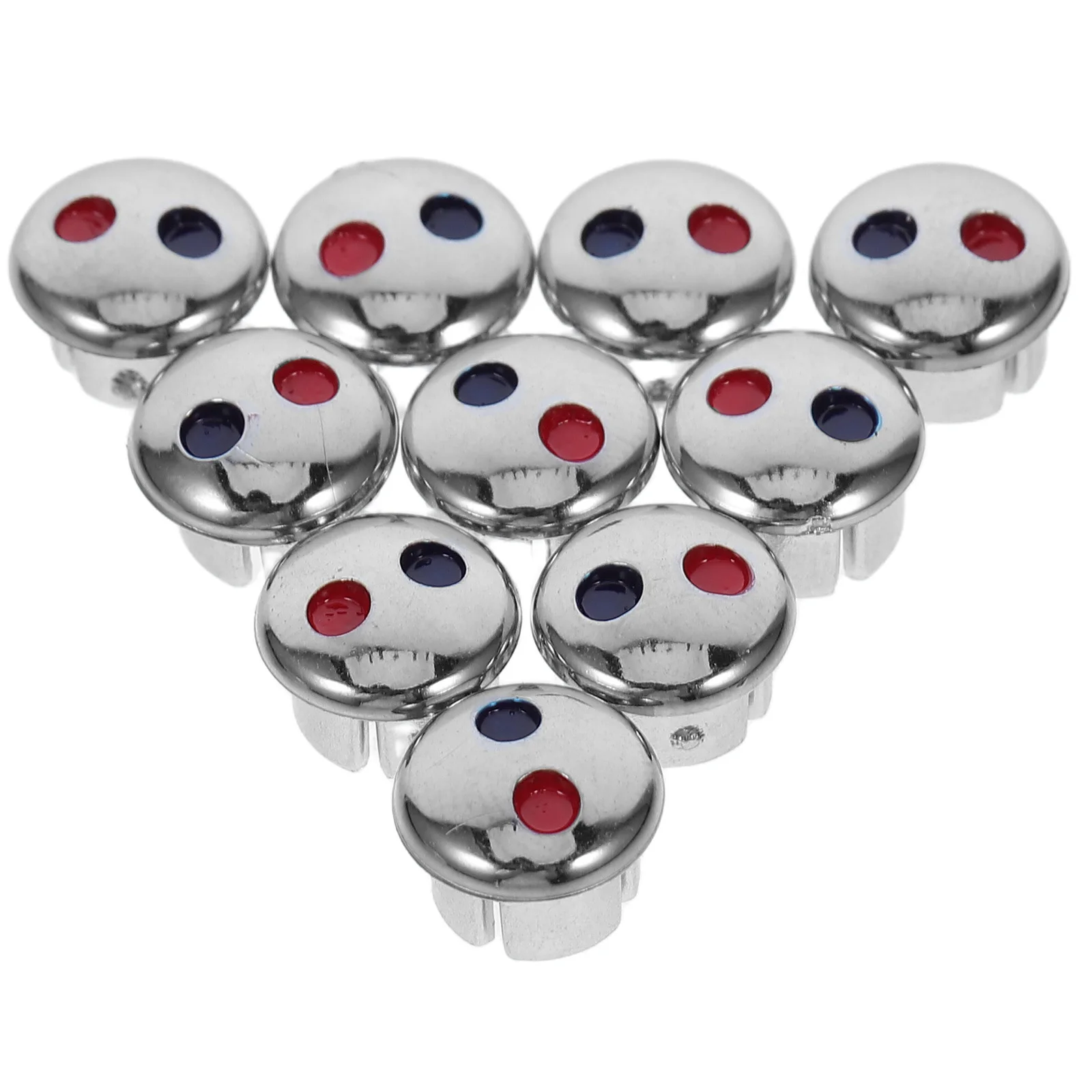 10Pcs Faucet Handle Temperature Markers - Clear Hot and Cold Water Indicator Buttons - Elegant Kitchen Bathroom Faucet