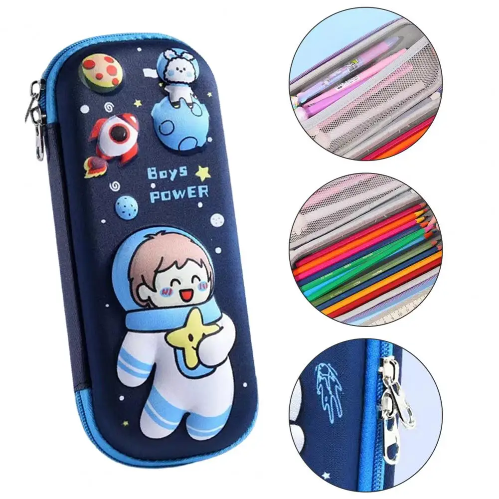 Capacity Pencil Case Cute Pencil Case Capacity Cartoon Dinosaur Astronaut Pencil Case Multifunctional Organizer for Students