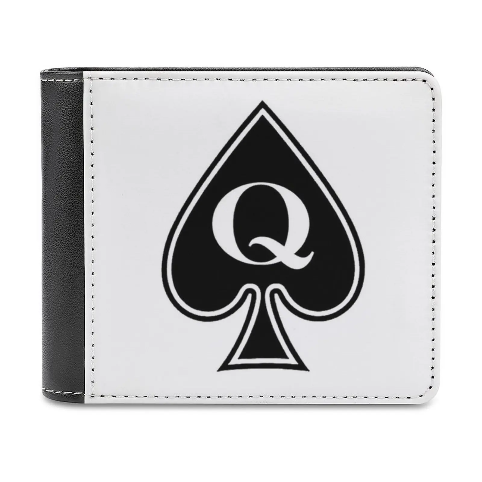 

Queen Of Spades Phone Case White Men's Wallet Purses Wallets New Design Dollar Price Top Men Leather Wallet Playing Playing