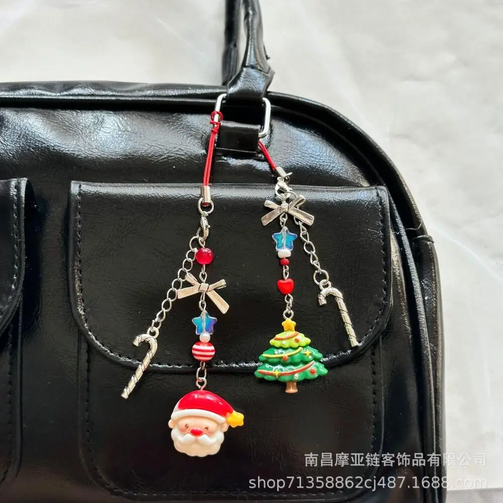 พวงกุญแจโดนัทขนมปังขิงวันคริสต์มาส สายคล้องโทรศัพท์มือถือ สายคล้องกระเป๋า ของตกแต่งแขวน สายคล้องกล้อง ของขวัญเทศกาลสำหรับเพื่อน