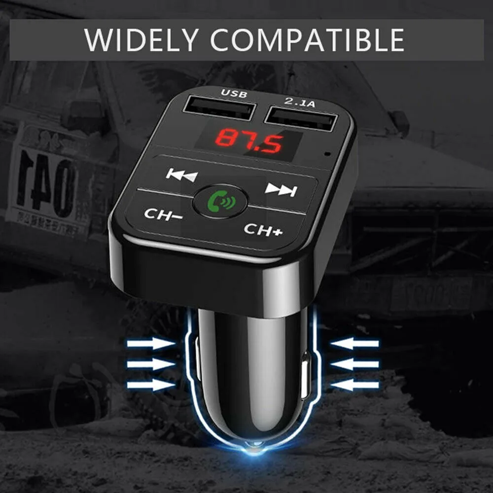 

FM Transmitter Premium Car FM Transmitter Wireless MP3 Player Handsfree Kit USB Charger Enhanced Quality