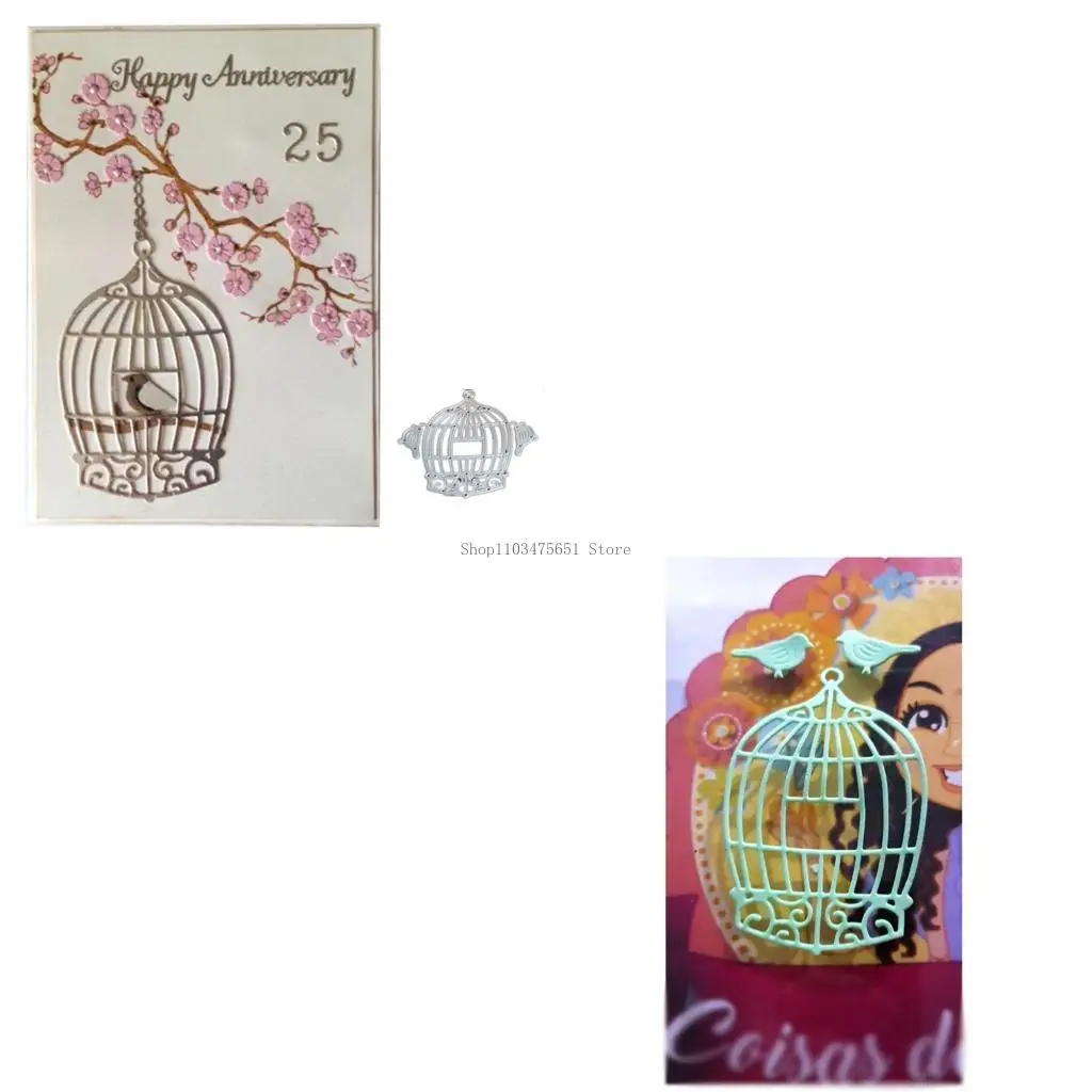 Bird Cage Metal Cutting Dies Stencil DIY Scrapbooking Album Paper Card Template Mold Embossing Decoration