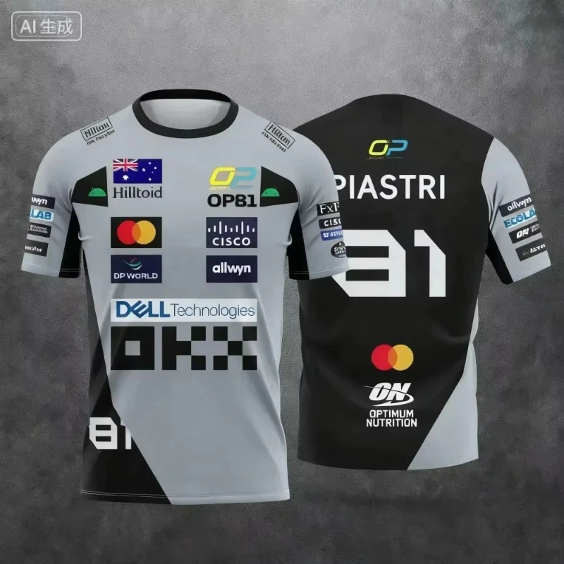 New racing style jersey, extreme sports racing suit, breathable quick drying sports suit, T-shirt, bicycle top