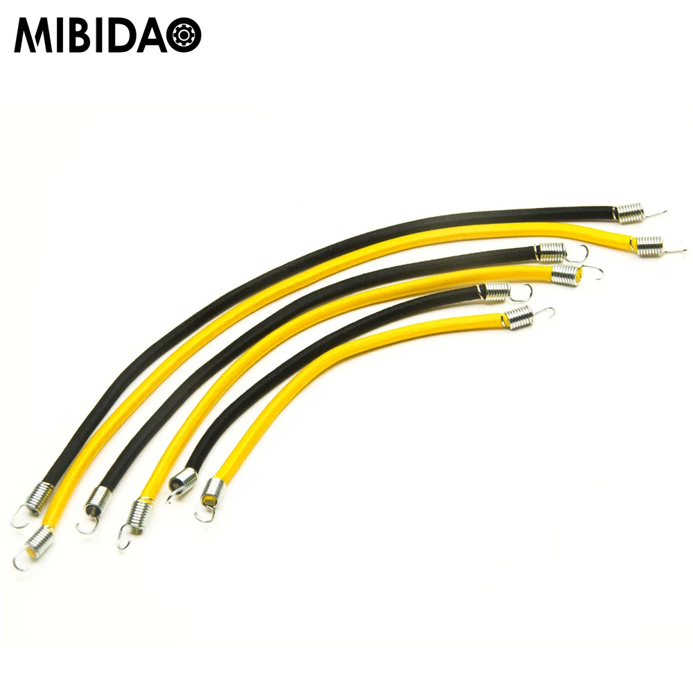 MIBIDAO 10/15/20cm Mini Roof Luggage Rack Bungee Cord with Hook for Axial SCX10 D90 Tamiya CC01 TRX-4 1/10 RC Car Model