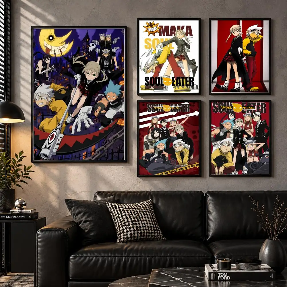 Modern Retro Anime Character Art Decor Wallart Soul Eater Poster Modern Wall Art Bedroom Living Room Print Unframed