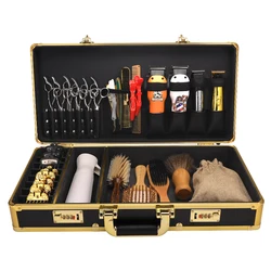 Barbertop Gold Aluminum Suitcase Barber Tool Salon Hairdressing Accessories Atorage Case Carrying Travel Box