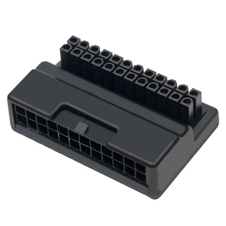 ATX main board 24P power supply 90 degree steering turning connector, host line beautification DIY installed accessories