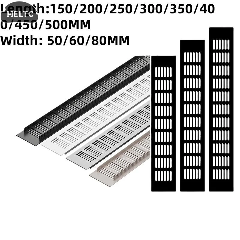 1Pcs Household Air Vent Grille Wall Ventilation Cover Wardrobe Parts 50/60/80mm*150-500mm Aluminum For Cupboard DIY Accessories