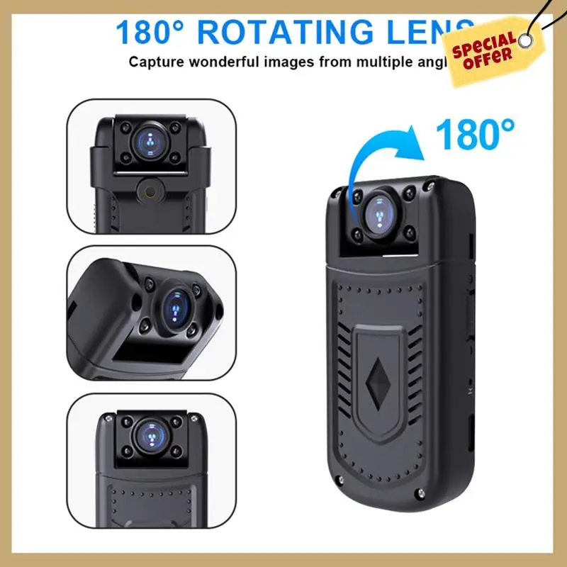 MD36 Mini cámara HD 1080P linterna Mini cámara cuerpo magnético cámara detección de movimiento instantánea grabación en bucle videocámara-WMAN