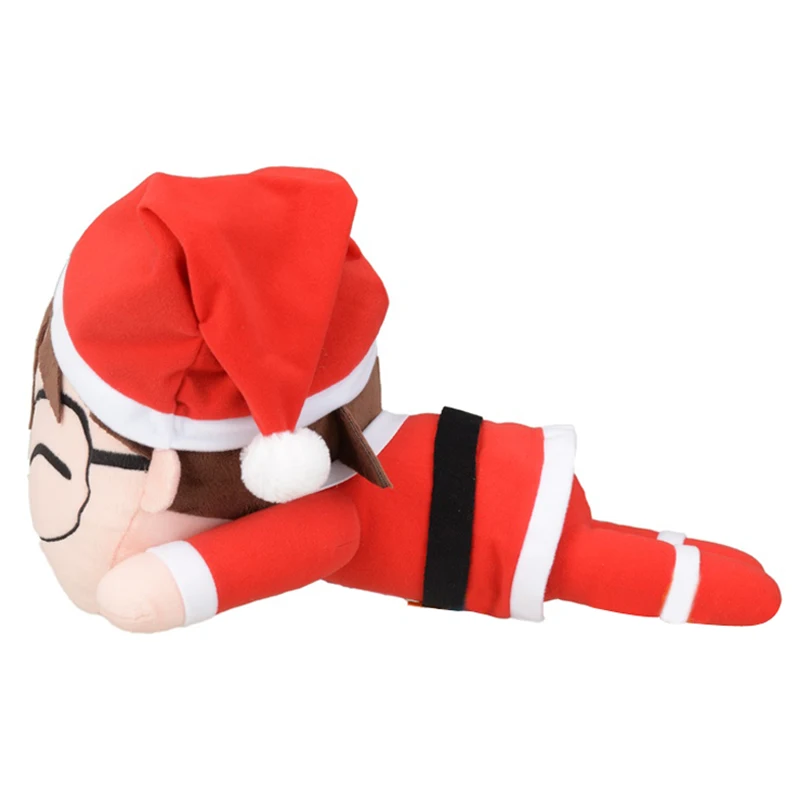 Cute Japan Anime Detective Conan Case Closed Edogawa Conan Christmas Santa Dress Big Plush Stuffed Pillow Kids Doll Toy 40cm