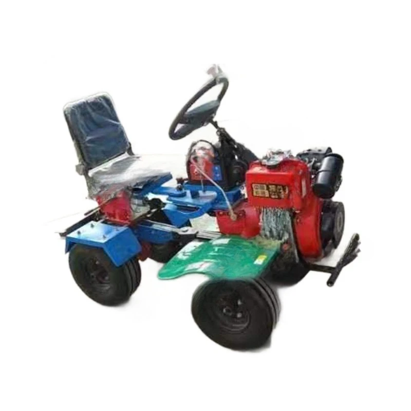 Seat-mounted sand washing and combing machine, rear lawn maintenance and sand filling machine