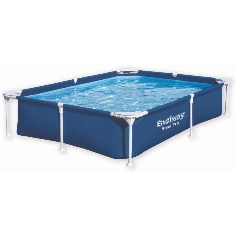 

Pool | Swimming Pool, Rectangle Above Ground Fast Set Pool, Children’s Detachable Pool, Multiple Sizes, Blue, 221 x 150 x 43 cm