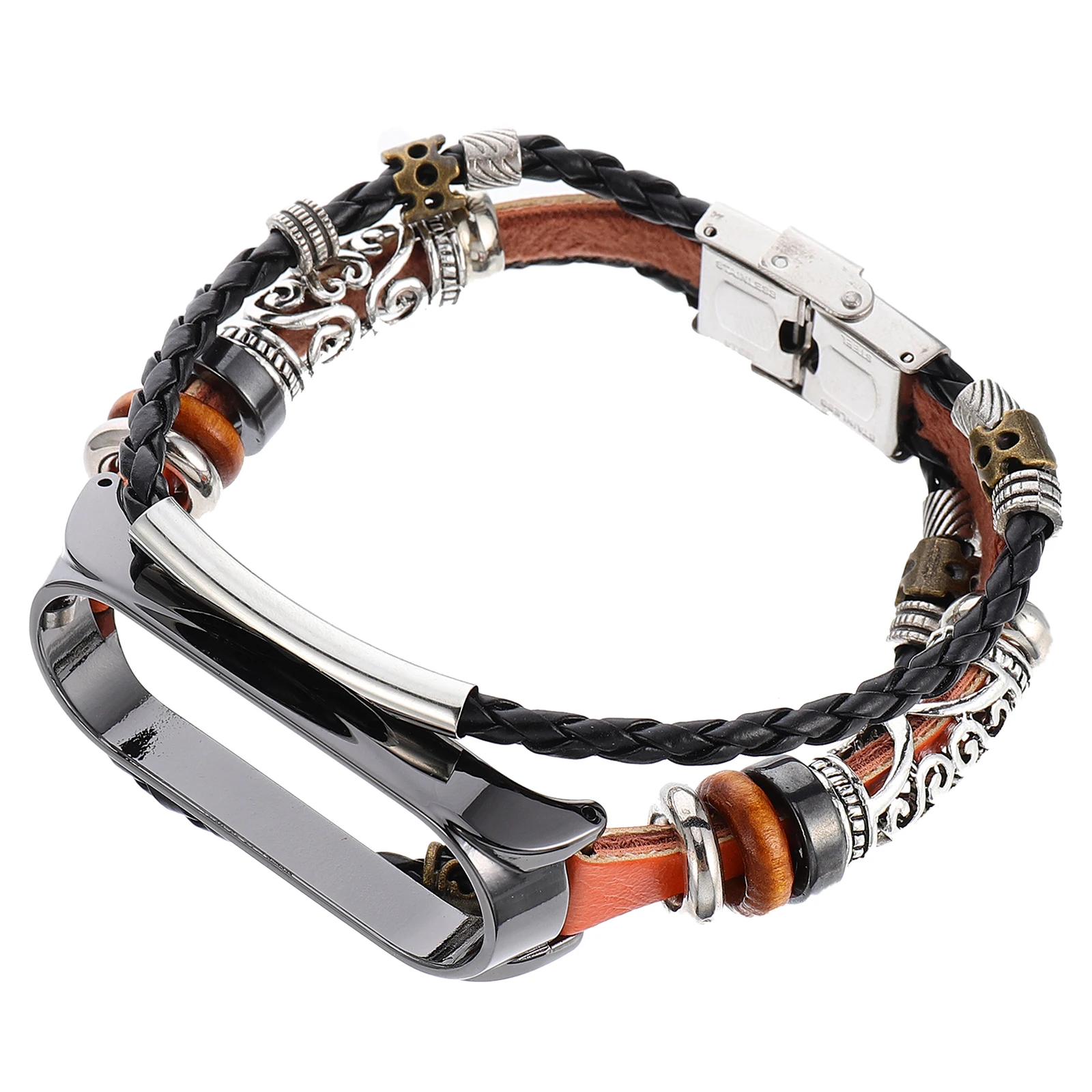 

Smart Watch Band Compatible with Xiaomi 5 Vintage Style Zinc Alloy Adjustable Wristband Bracelet for Men