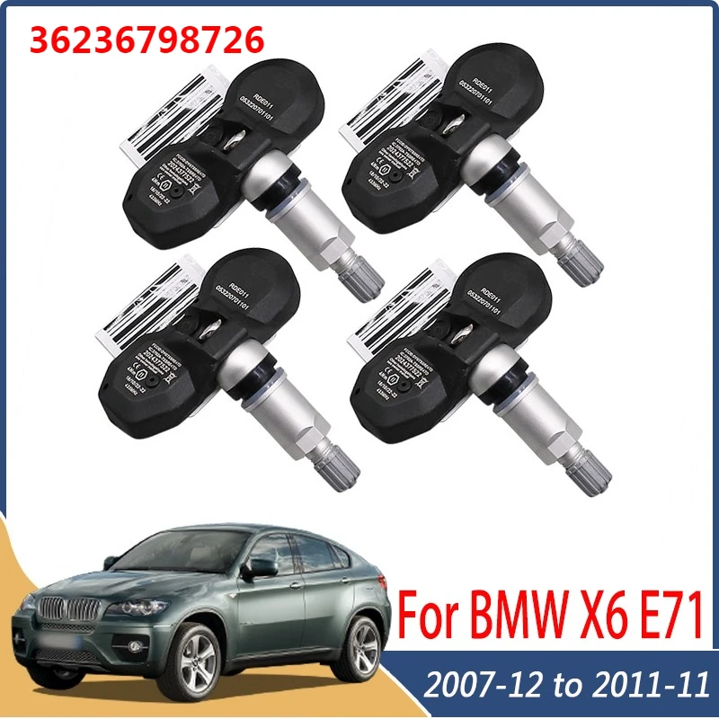 

433MHZ Car TPMS 36236798726 For 2008-2011 BMW X6 [E71] 2006-2010 Alpina 5 2007-2009 Mini Clubman [R55] Tire Pressure Sensor 4PCS