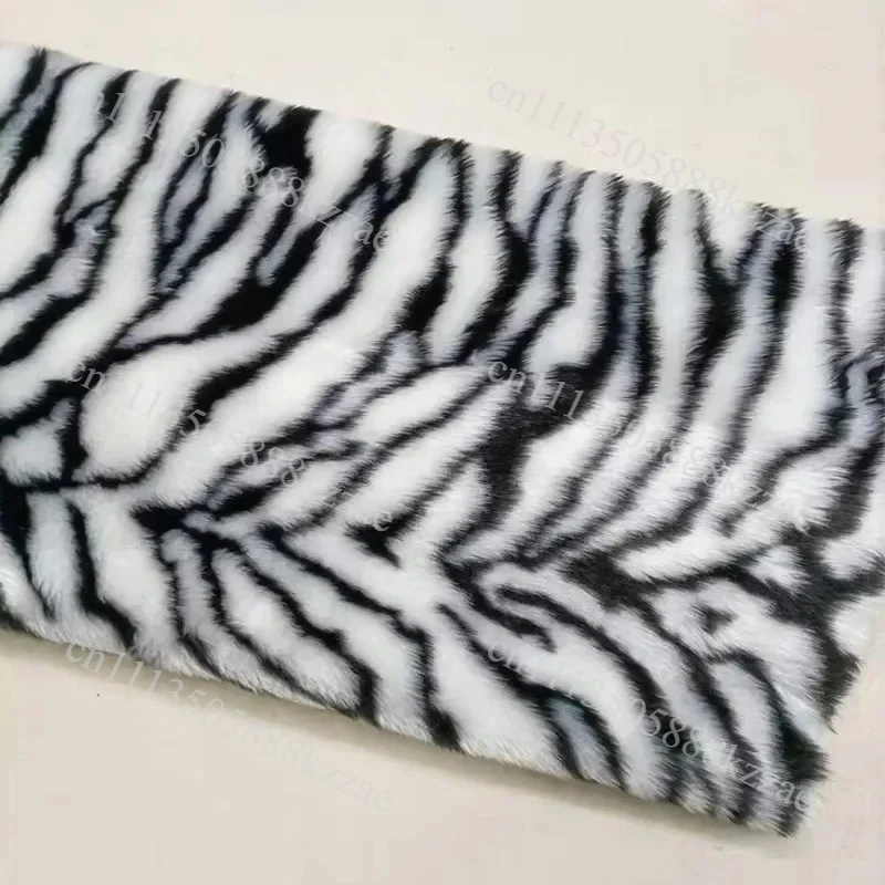 Print Plush Synthetic Fur Fabric Leopard Print Tiger Print Zebra Performance Costume Faux Fur Clothing Carpet Home Fabric