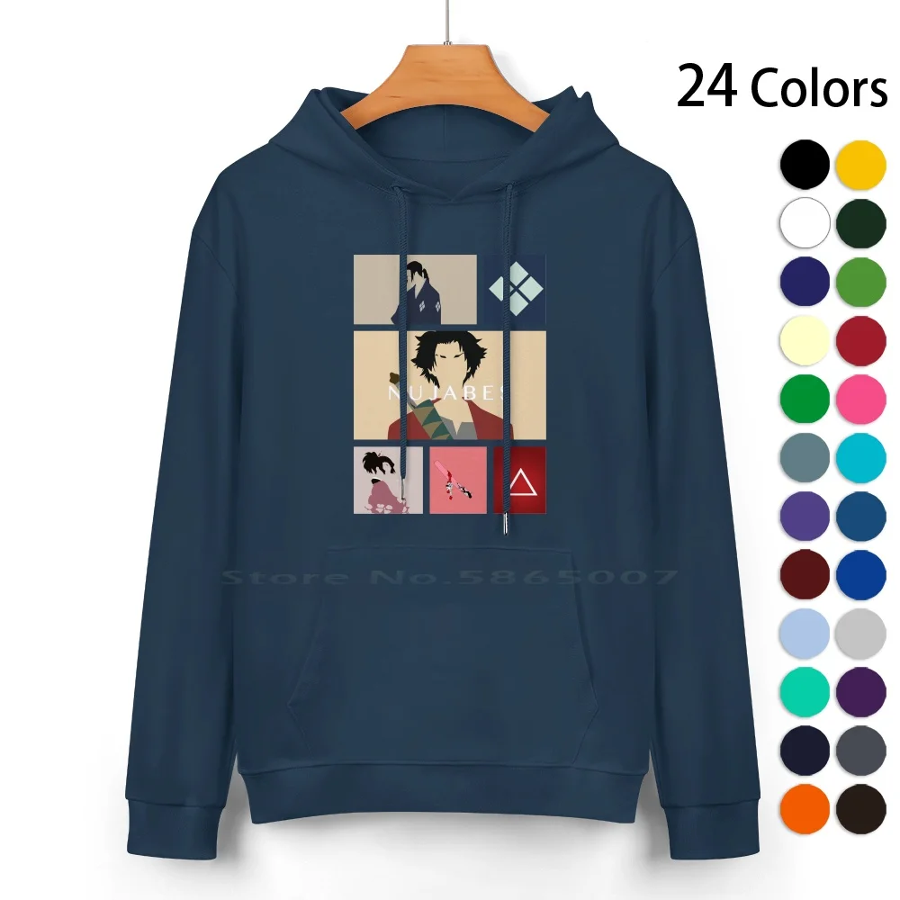 

Champloo Pure Cotton Hoodie Sweater 24 Colors Champloo Mugen Jin Fuu Sabre Katana Fight Anime Manga Nujabes Watanabe Samourai