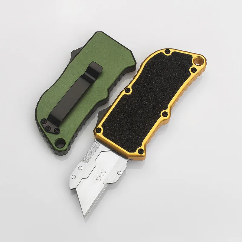 Imagem -05 - Blade Utility Knife com Lâmina Substituível Alça de Alumínio Multitool Security Hand Tool Outdoor Edc Gift Five Blade Aeronáutico Sk5