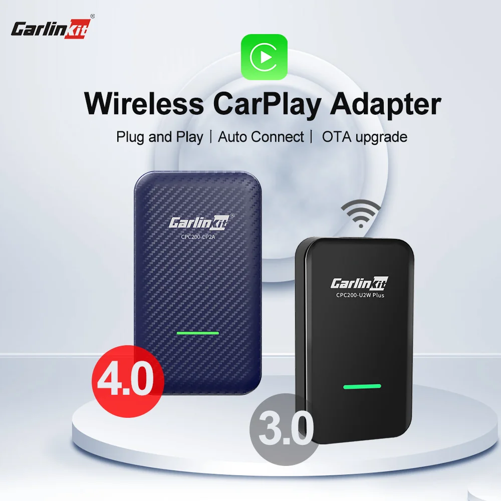 CarlinKit 4.0 Wireless Android Auto Adapter 3.0 Wireless CarPlay Ai Box USB Dongle For Audi VW Benz Kia Honda Toyota Ford Mazda