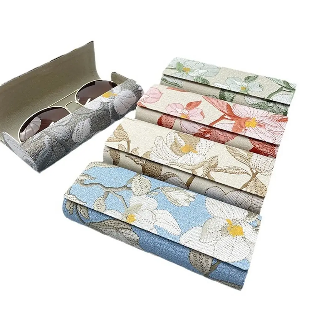

Flower Printed PU Sunglasses Box PU Leather Eyeglasses Case Printing Glasses Case Magnetic Eyewear Case Eyeglasses Holder