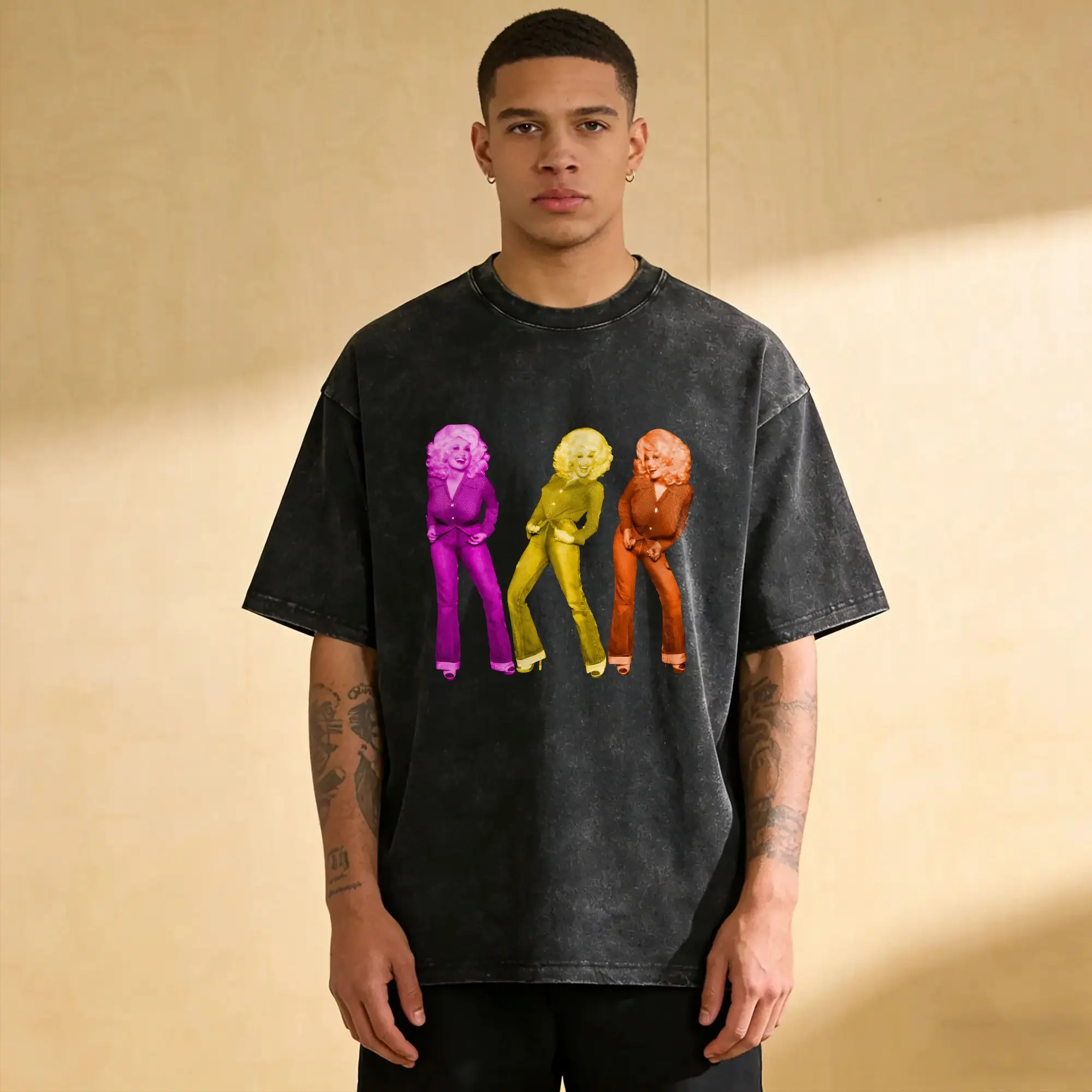 Singer Dolly Parton T-Shirt Men  Leisure 100% Cotton Tee Shirt Round Collar Short Sleeve T Shirts New Arrival Clothes