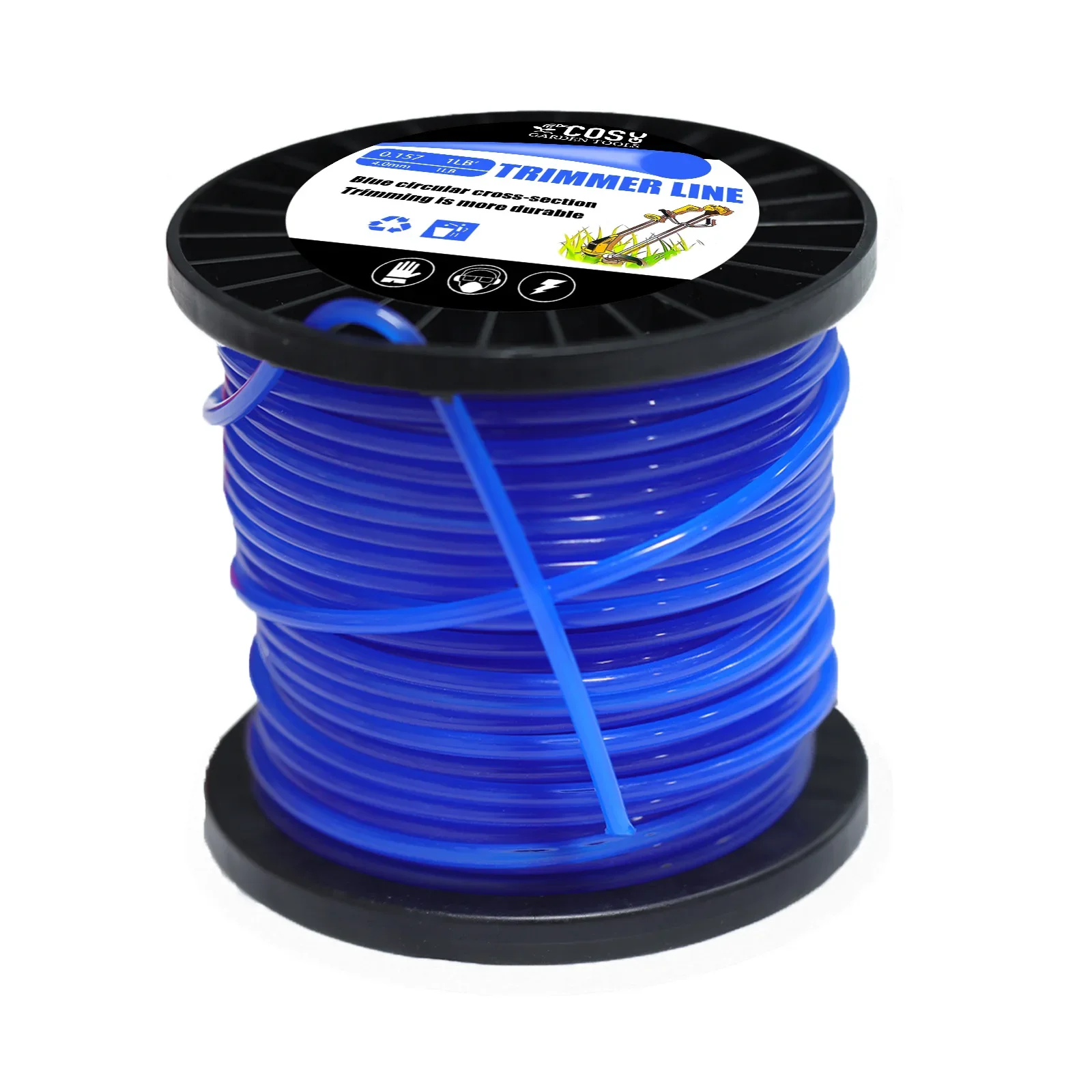 1LB*2.4mm/2.7/3.0/4.0 Grass Trimmer Line Nylon Round Rope Grass Weed Trimmer String Line for Park Garden Brush Cutter Rope