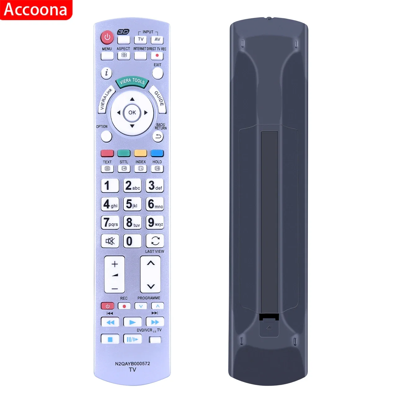 ACCOONA New N2QAYB000572 Remote Control Replace for Panasonic LCD LED Smart TV N2QAYB000504 N2QAYB000673 N2QAYB000785 TX-L37EW30