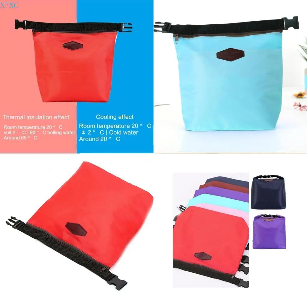 

X7XC Compact Insulated Lunch Bag Small Cool Box with Zippered Waterproof Purse