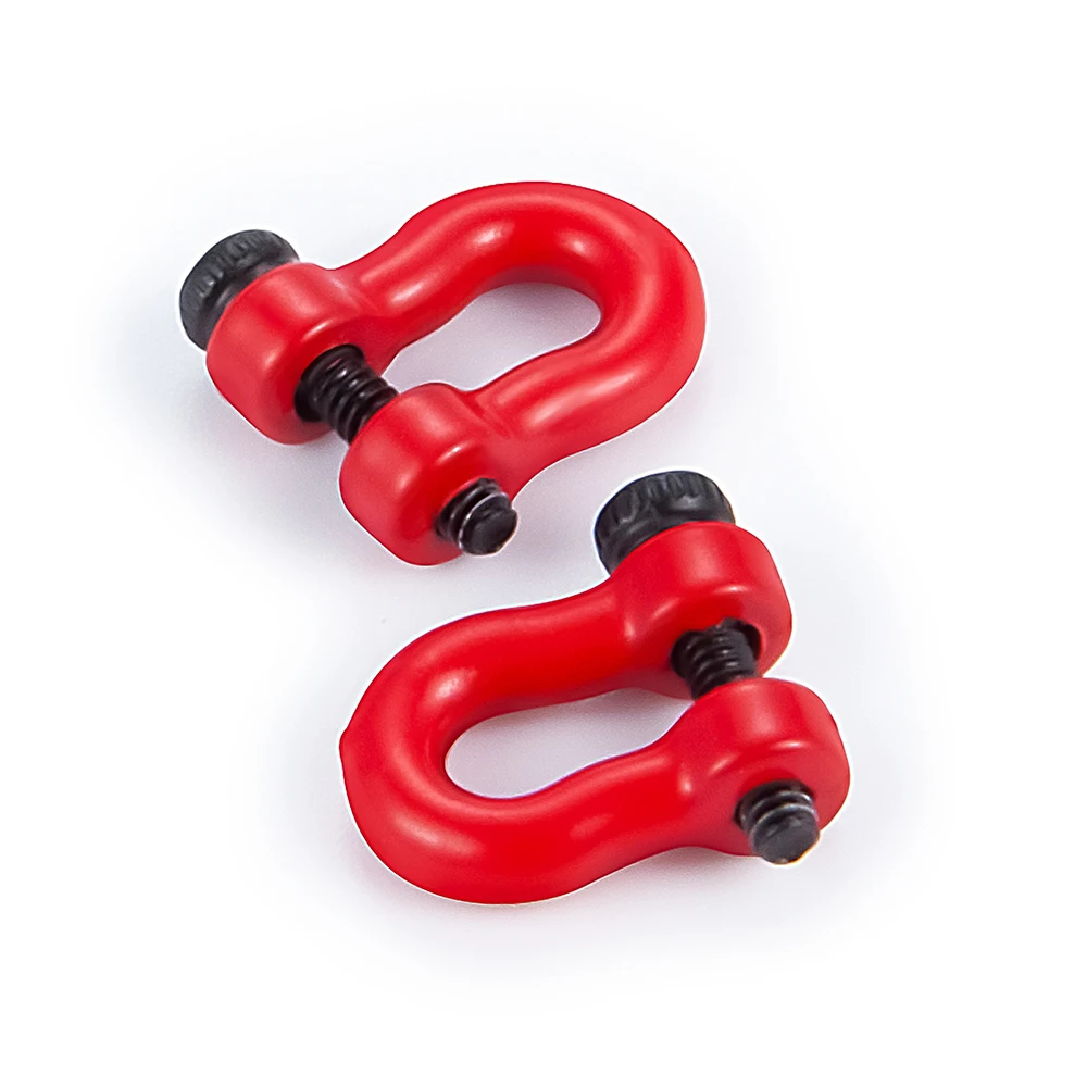 YEAHRUN 2Pcs 1/18 Metal Trailer Hook Hitch Tow Shackle for TRX-4M Bronco Defender 1/18 RC Crawler Car Model Parts Accessories