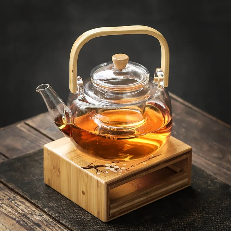 

Teapot Warmers Bamboo Material Durable Novel for Creative Milk Warmers Tea Stove Tea Warmers Tea Heaters Teaware Accesso M76D