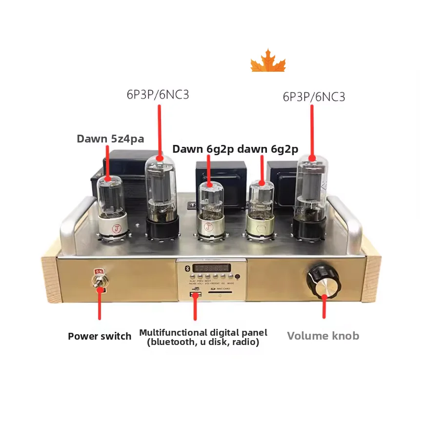 

Комплект усилителя мощности желчной машины с трубкой лихорадки 6p3p с Bluetooth, несимметричным процессом выпрямления желчи класса А и кадром