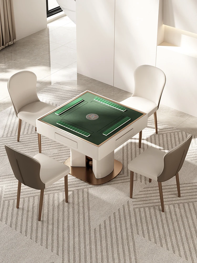 The Dining Table Is Modern and Simple, and The Mahjong Machine Dual-purpose Integrated Restaurant Is Fully Automatic.
