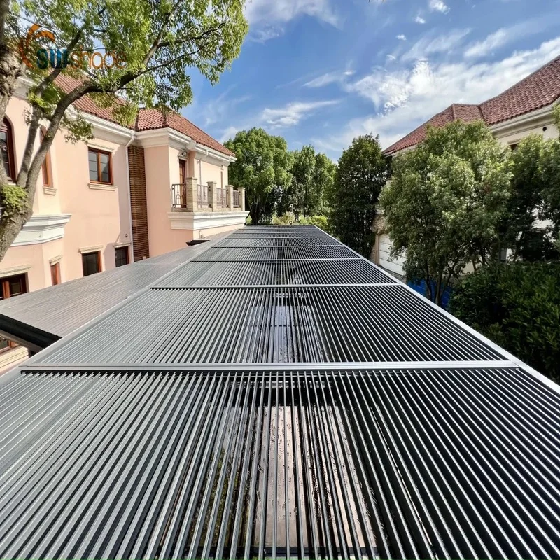 Factory All Season Shutter Aluminium Pergola Garden Canopy Pavilion Gazebo Outdoor Louvre Pergolas Motorized